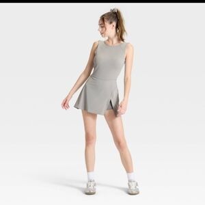 JoyLab Women's Game Day High Neck Low Back Active Dress Glazed Granite